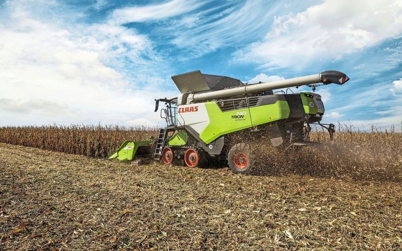 Mit dem Trion 740 erweitert Claas sein Mähdrescherangebot mit Hybridmaschinen in der mittleren Leistungsklasse.Bild: zVg