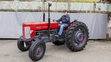 Ernst Reich mit seinem Massey Ferguson 65. (Bild: «die grüne» / Gian Vaitl)